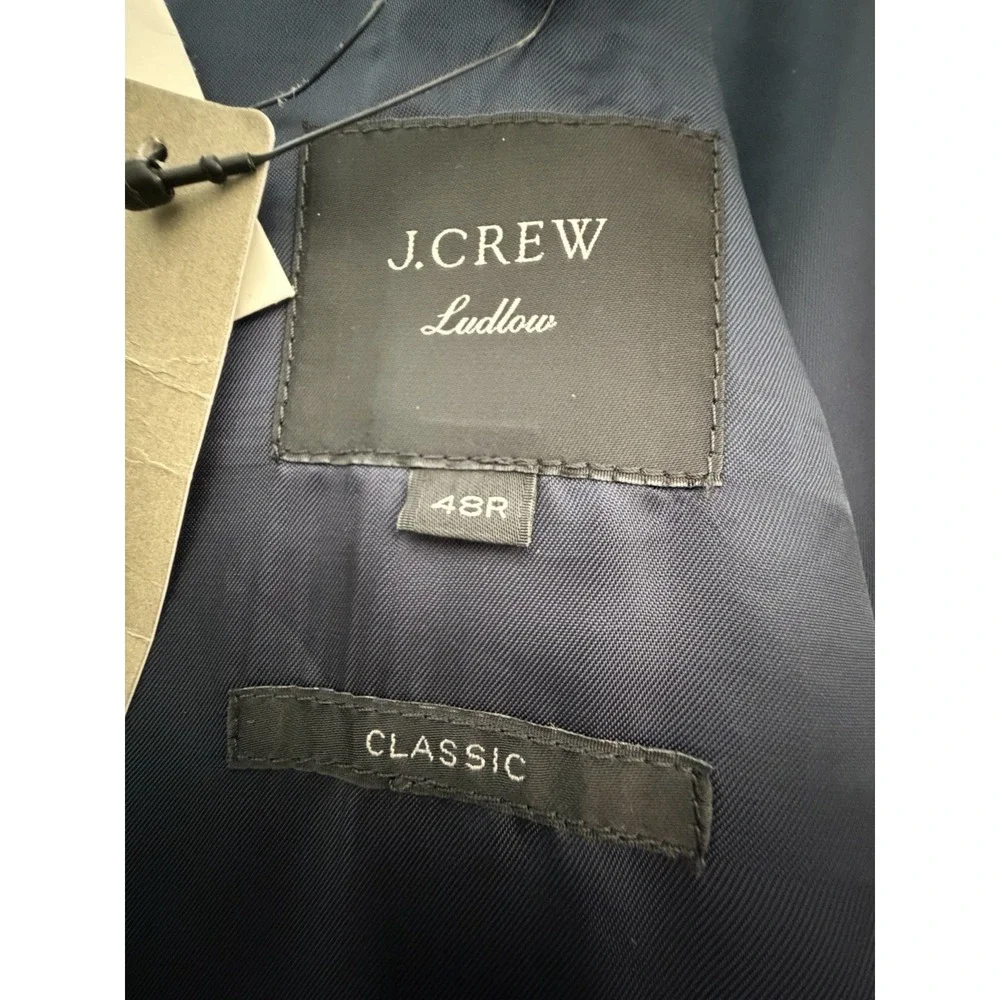 J. Crew Ludlow Classic Fit 48R Charcoal Gray Blazer Suit Jacket Wool USA New D2
